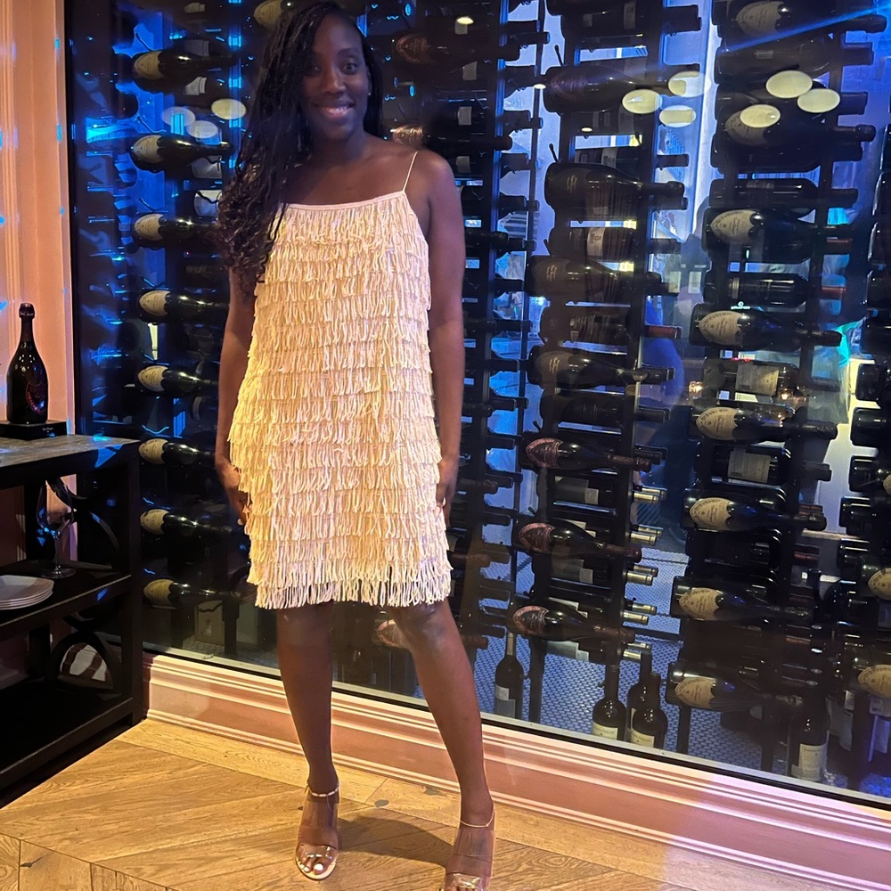 Fringe cream dress - Picture 2 of 2